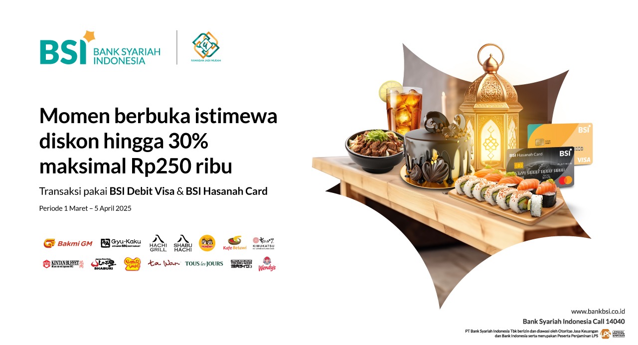 Promo Ramadan BSI Card: Diskon hingga Rp 2,5 Juta untuk Liburan dan Belanja