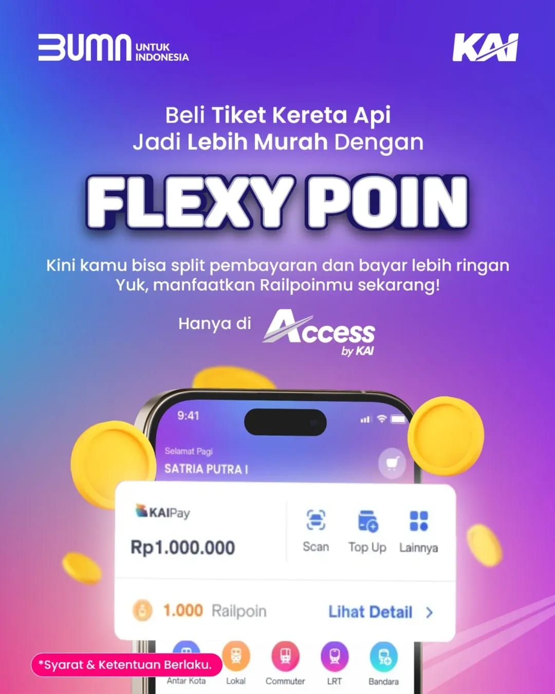 KAI Flexy Poin, Tiket Kereta Api Lebih Hemat dan Praktis di Access by KAI